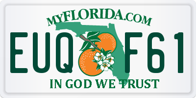FL license plate EUQF61