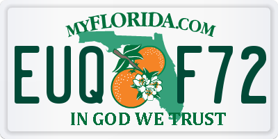 FL license plate EUQF72