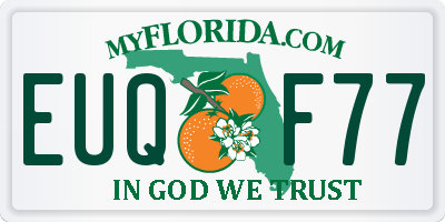FL license plate EUQF77