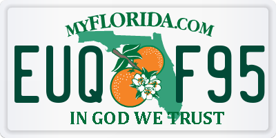 FL license plate EUQF95