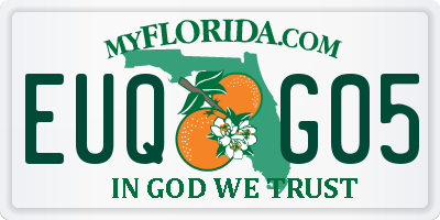 FL license plate EUQG05