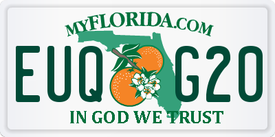 FL license plate EUQG20