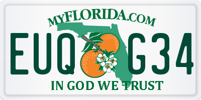FL license plate EUQG34