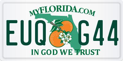 FL license plate EUQG44