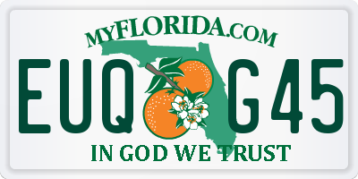 FL license plate EUQG45