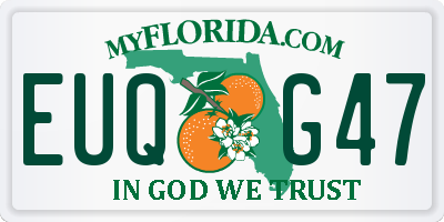FL license plate EUQG47