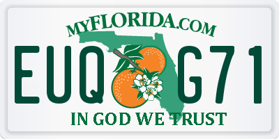 FL license plate EUQG71