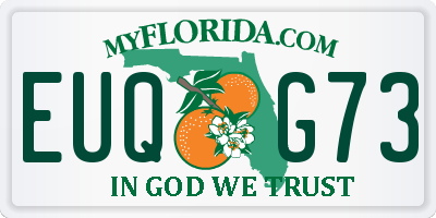 FL license plate EUQG73