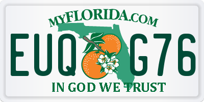 FL license plate EUQG76