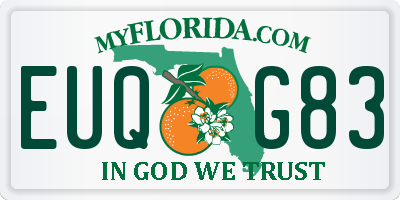 FL license plate EUQG83