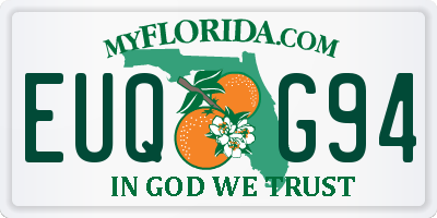 FL license plate EUQG94