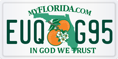 FL license plate EUQG95