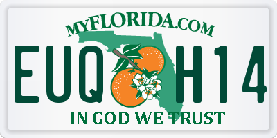 FL license plate EUQH14
