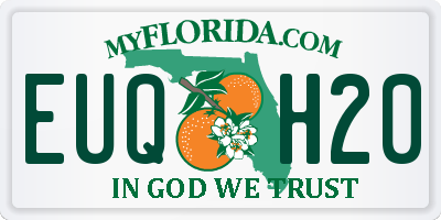 FL license plate EUQH20