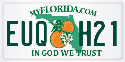 FL license plate EUQH21
