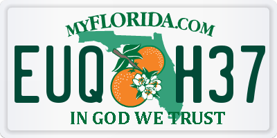 FL license plate EUQH37
