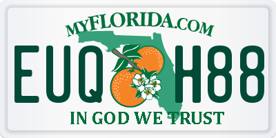 FL license plate EUQH88
