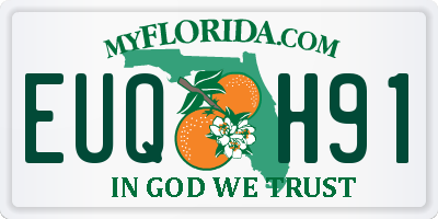 FL license plate EUQH91