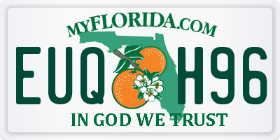 FL license plate EUQH96
