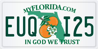 FL license plate EUQI25