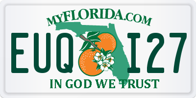 FL license plate EUQI27