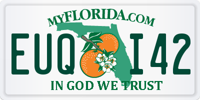 FL license plate EUQI42