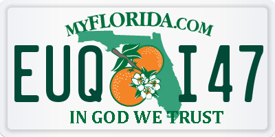 FL license plate EUQI47