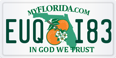 FL license plate EUQI83