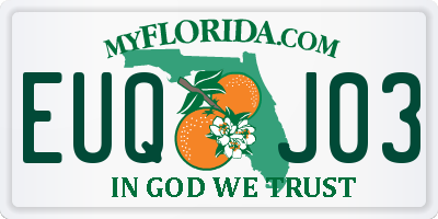 FL license plate EUQJ03