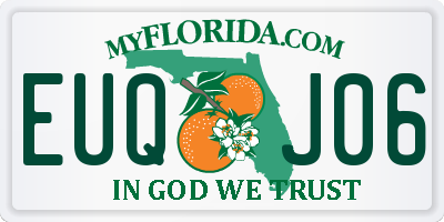 FL license plate EUQJ06
