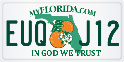 FL license plate EUQJ12