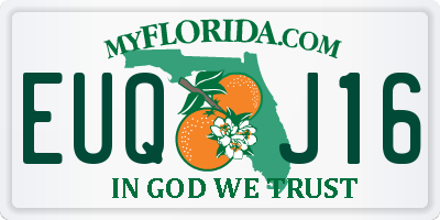 FL license plate EUQJ16