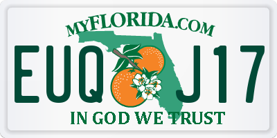 FL license plate EUQJ17