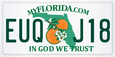 FL license plate EUQJ18