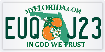 FL license plate EUQJ23
