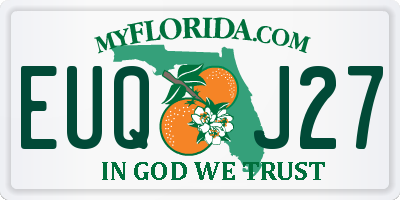FL license plate EUQJ27