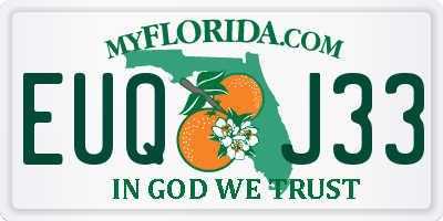 FL license plate EUQJ33