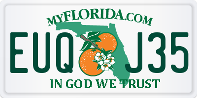 FL license plate EUQJ35