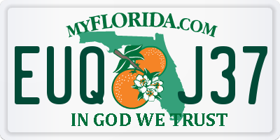 FL license plate EUQJ37