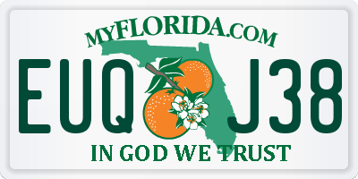 FL license plate EUQJ38