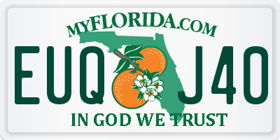 FL license plate EUQJ40