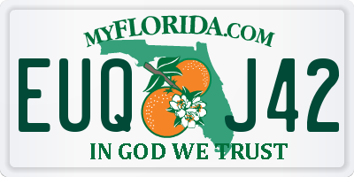 FL license plate EUQJ42