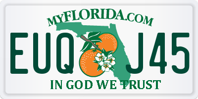 FL license plate EUQJ45