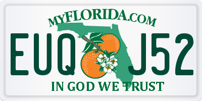 FL license plate EUQJ52