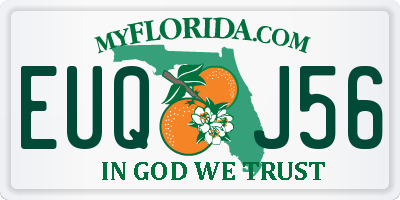 FL license plate EUQJ56