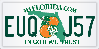 FL license plate EUQJ57