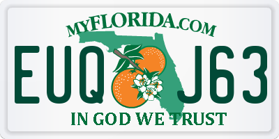 FL license plate EUQJ63