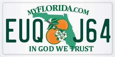 FL license plate EUQJ64