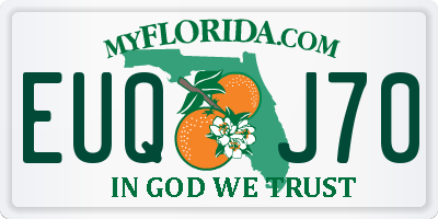 FL license plate EUQJ70