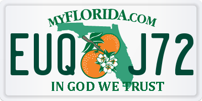 FL license plate EUQJ72